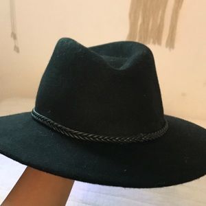 Black wide brim hat